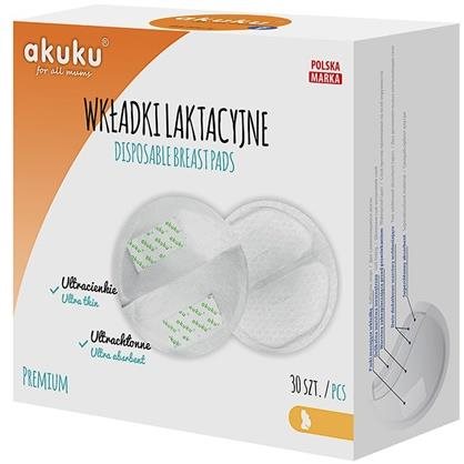 AKUKU laktační ultrasavé prsní vložky 30 ks