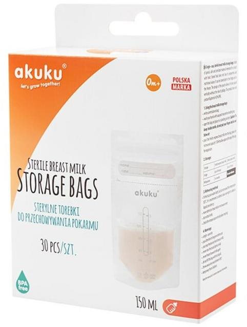 AKUKU jednorázové sterilní sáčky pro skladování pokrmů 150 ml, 30 ks