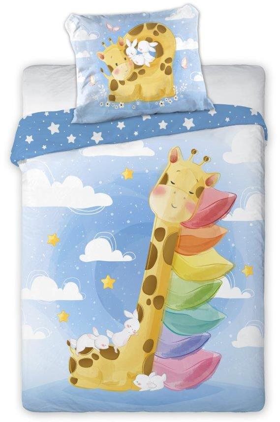 FARO dětské balvněné povlečení Žirafa 100×135 cm