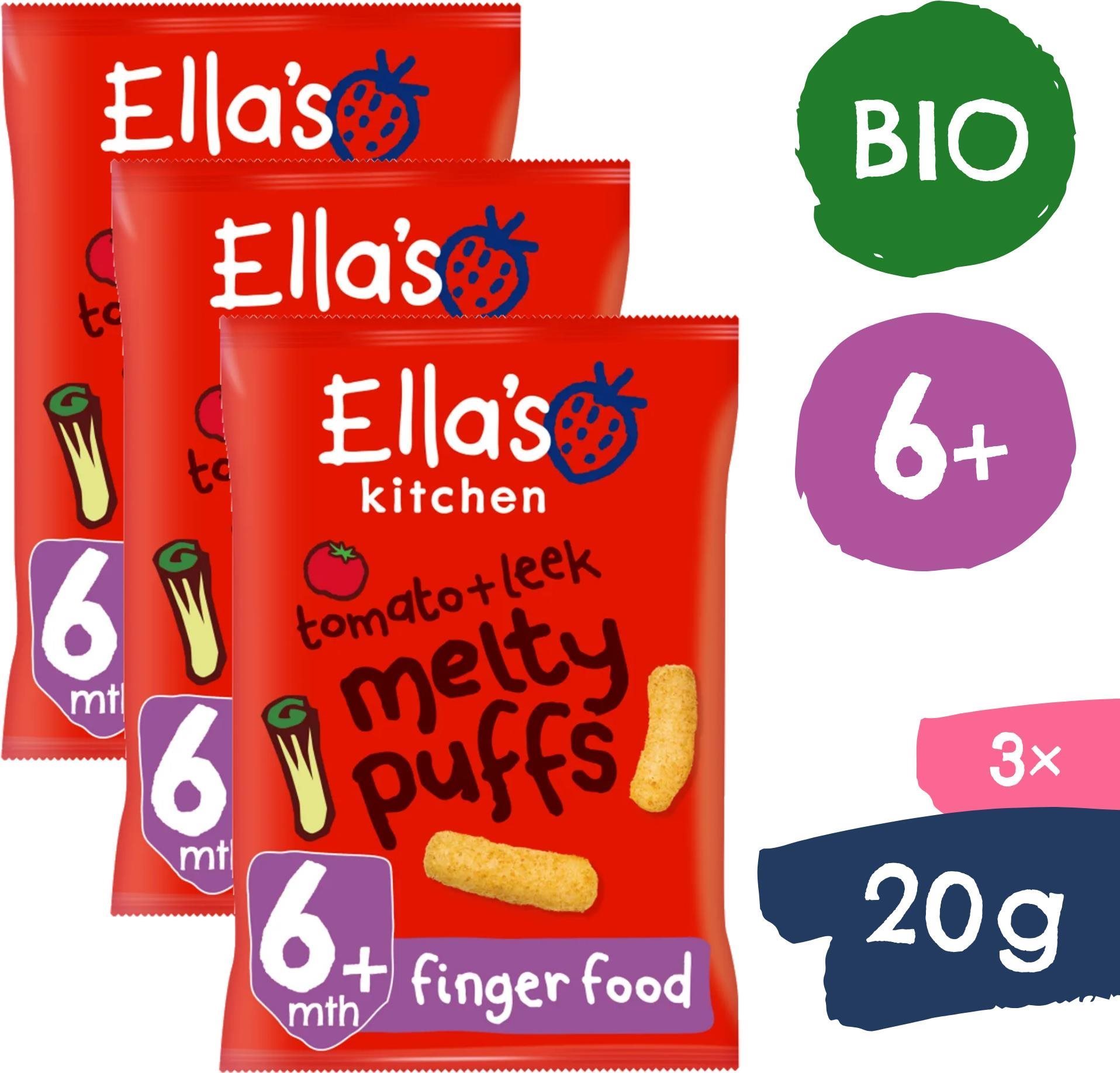 Ella's Kitchen BIO křupky rajče a pórek (3× 20 g)
