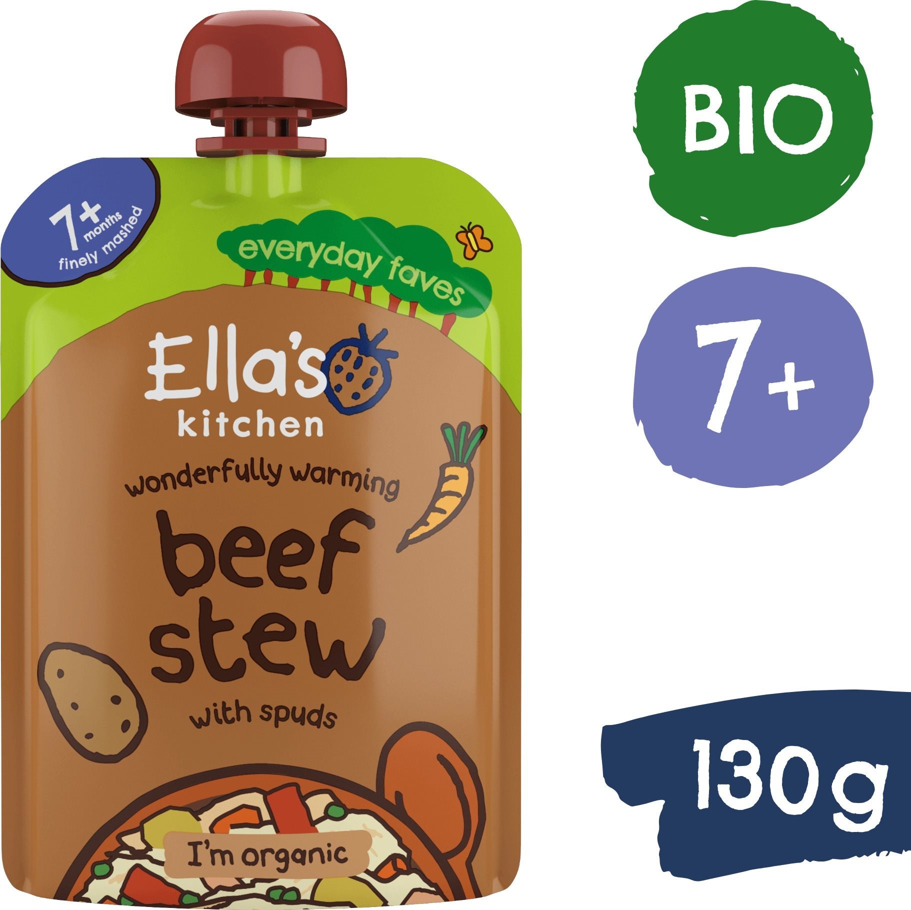 Ella's Kitchen BIO Dušené hovězí maso s bramborami 130 g