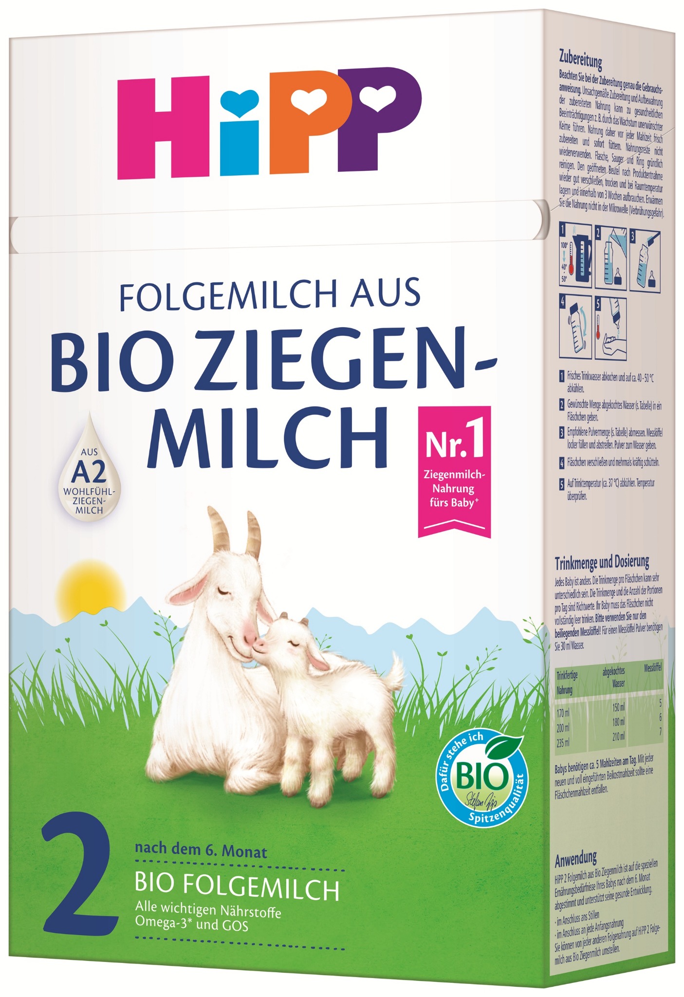 HiPP 2 BIO kozí mléko 400 g