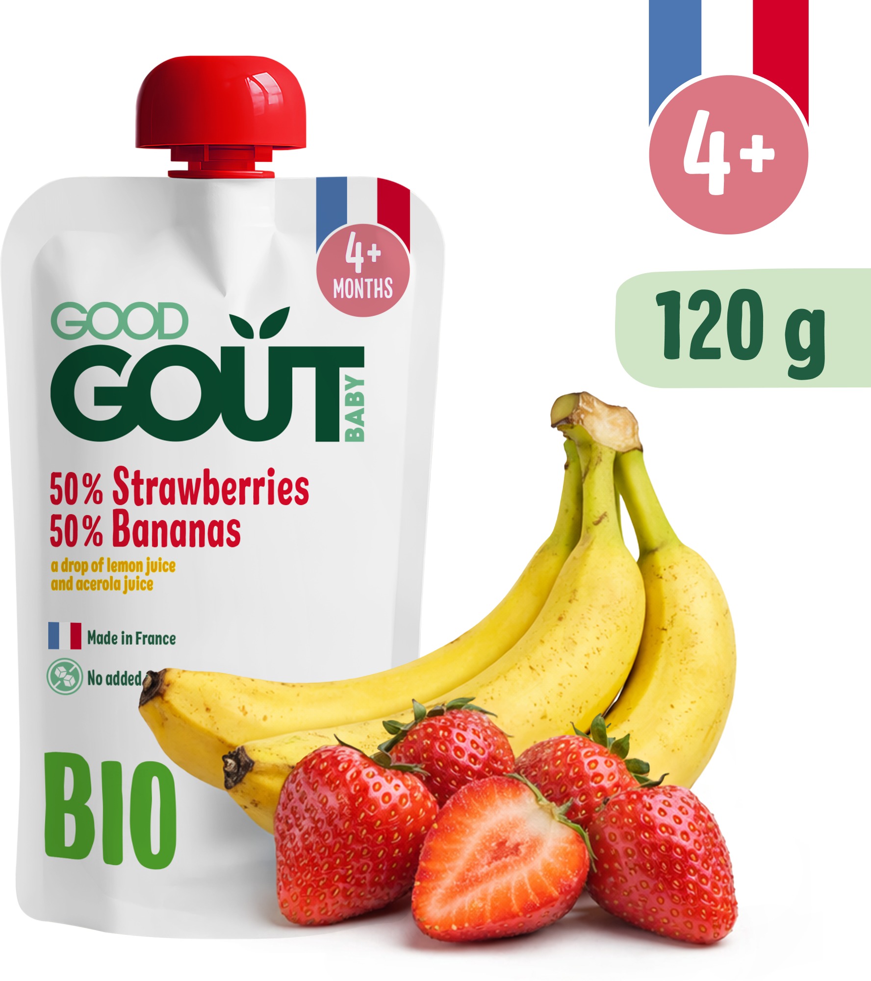 Good Gout BIO Jahoda s banánem 120 g
