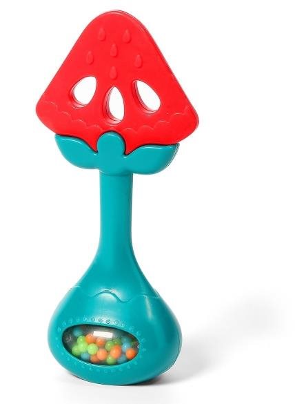 BabyOno dětské edukační kousátko s chrastítkem vodní meloun