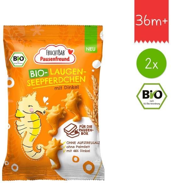FruchtBar BIO špaldové křupavé krekry mořský koník 2× 90 g