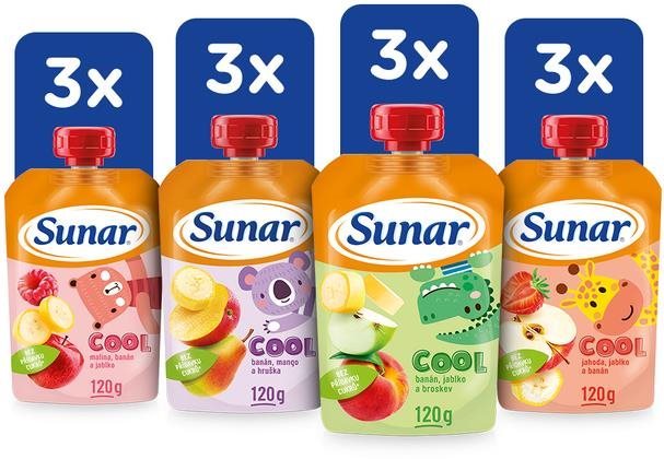 Sunar Cool ovocná kapsička mix příchutí III 12× 120 g