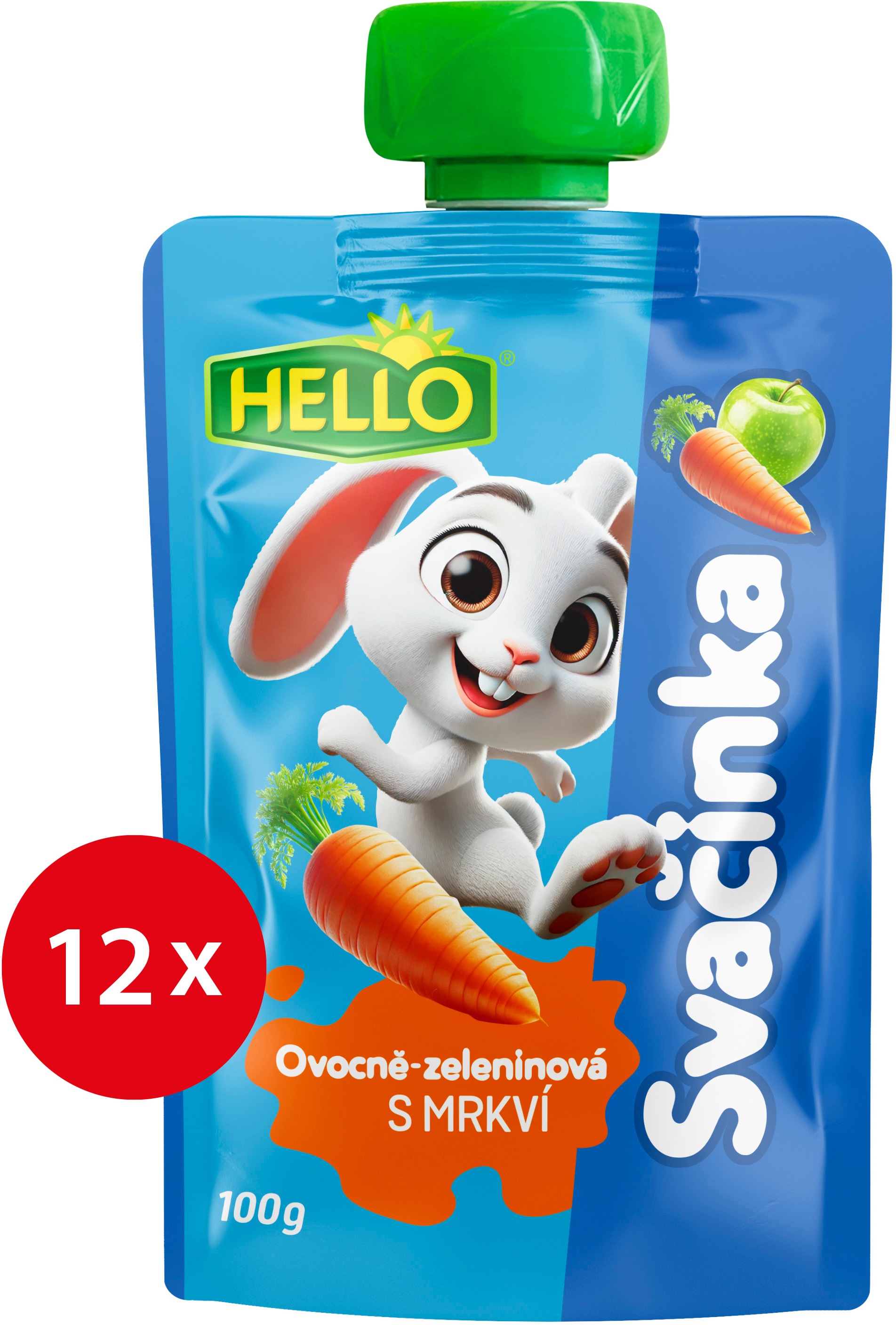 HELLO ovocná kapsička s mrkví 12× 100 g