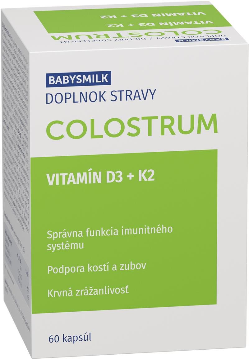 Babysmilk Colostrum vitamín D + K 60 kapslí