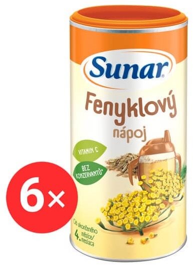 Sunar rozpustný nápoj fenyklový 6× 200 g
