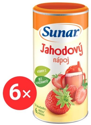 Sunar rozpustný nápoj jahodový 6× 200 g