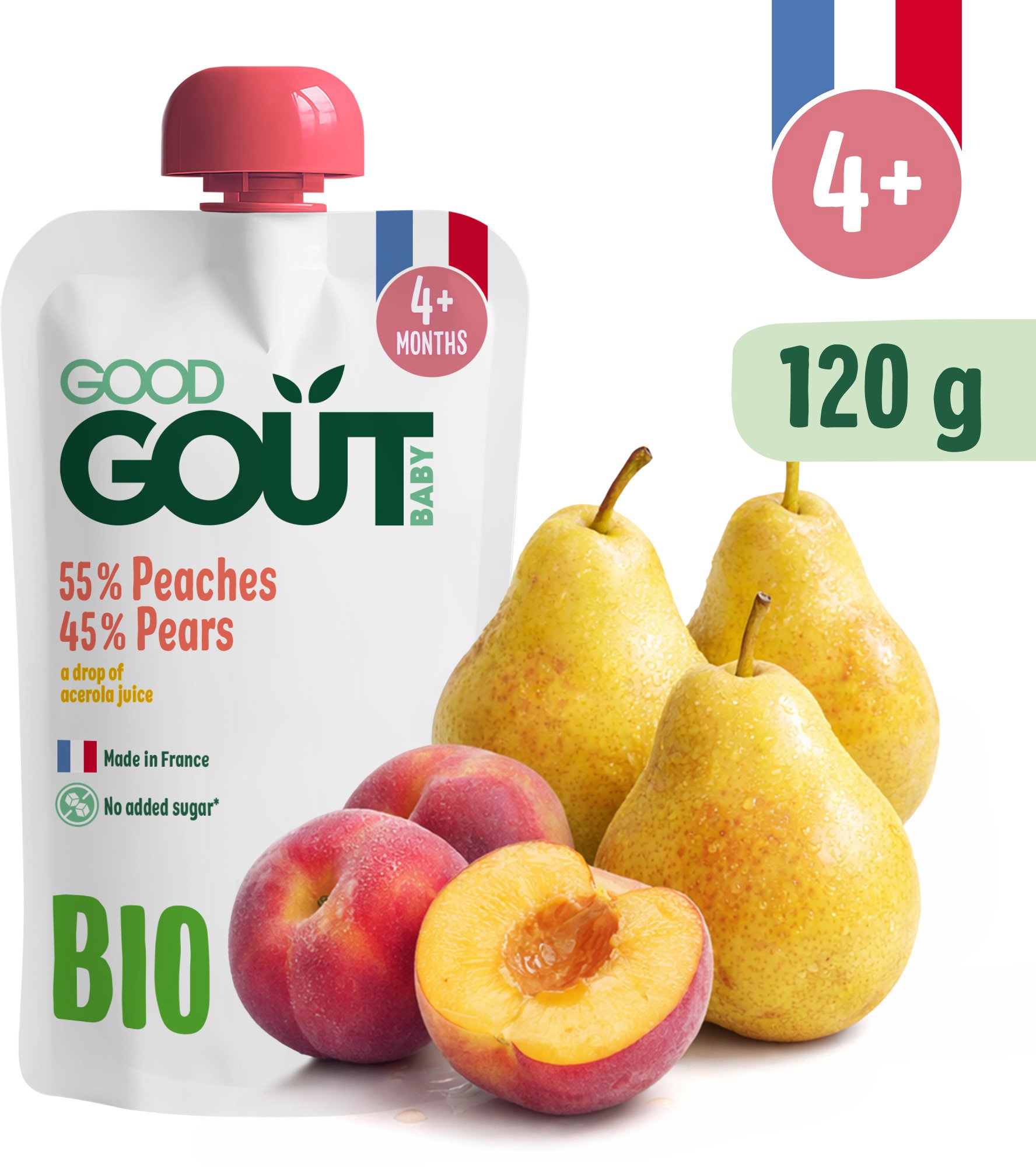 Good Gout BIO Broskev s hruškou 120 g