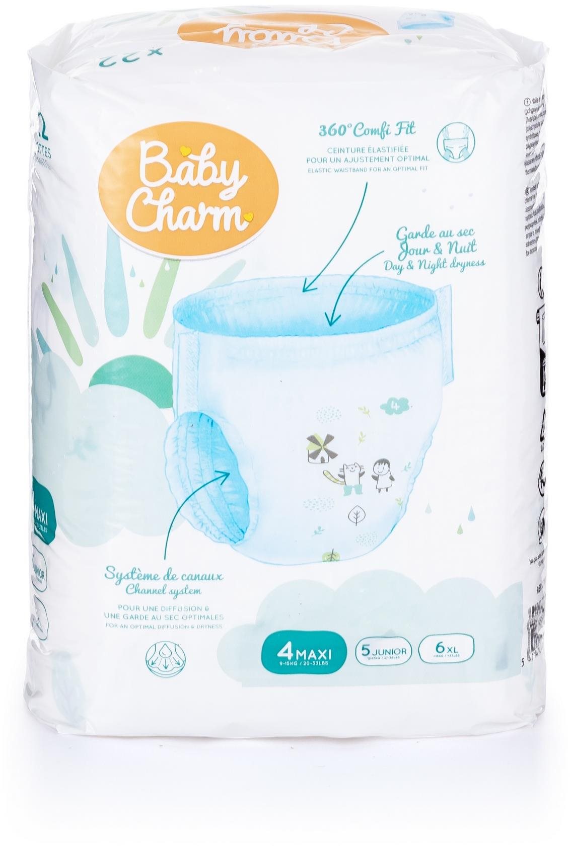 BABY CHARM Super Dry Pant vel. 4 Maxi, 9-15 kg (22 ks)