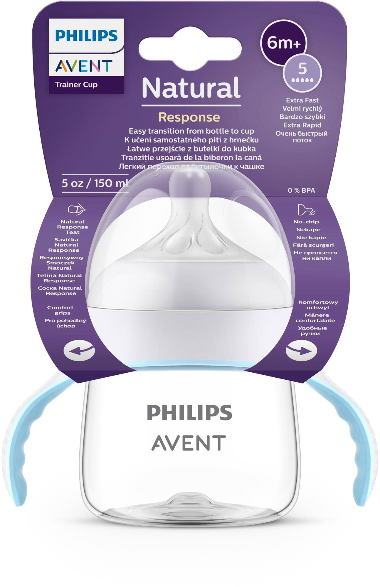 Philips AVENT SCF263/61 Láhev na učení Natural Response, 150 ml, 6m+, 1 ks