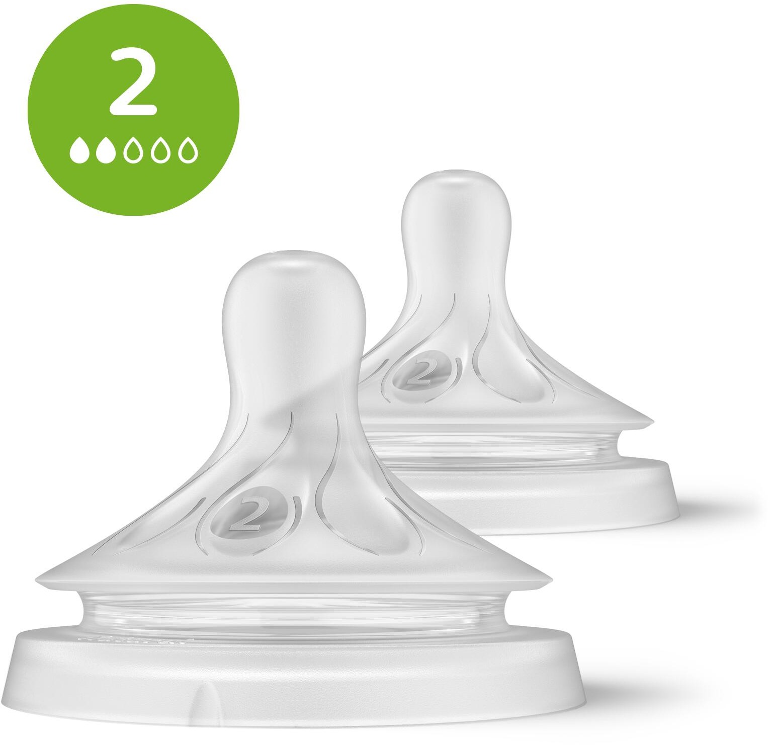 Philips AVENT SCY962/02 Savička Natural Response 2 pomalý průtok, 2 ks