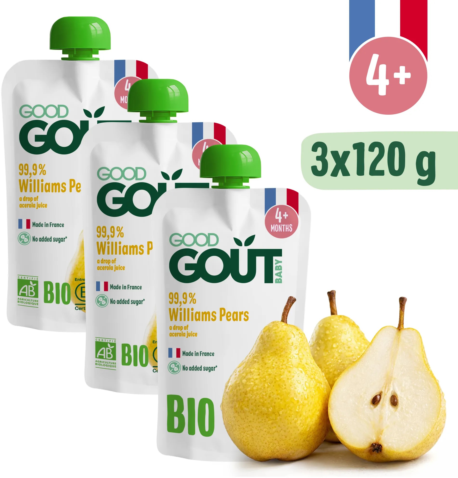 Good Gout BIO Hruška Williams 3× 120 g