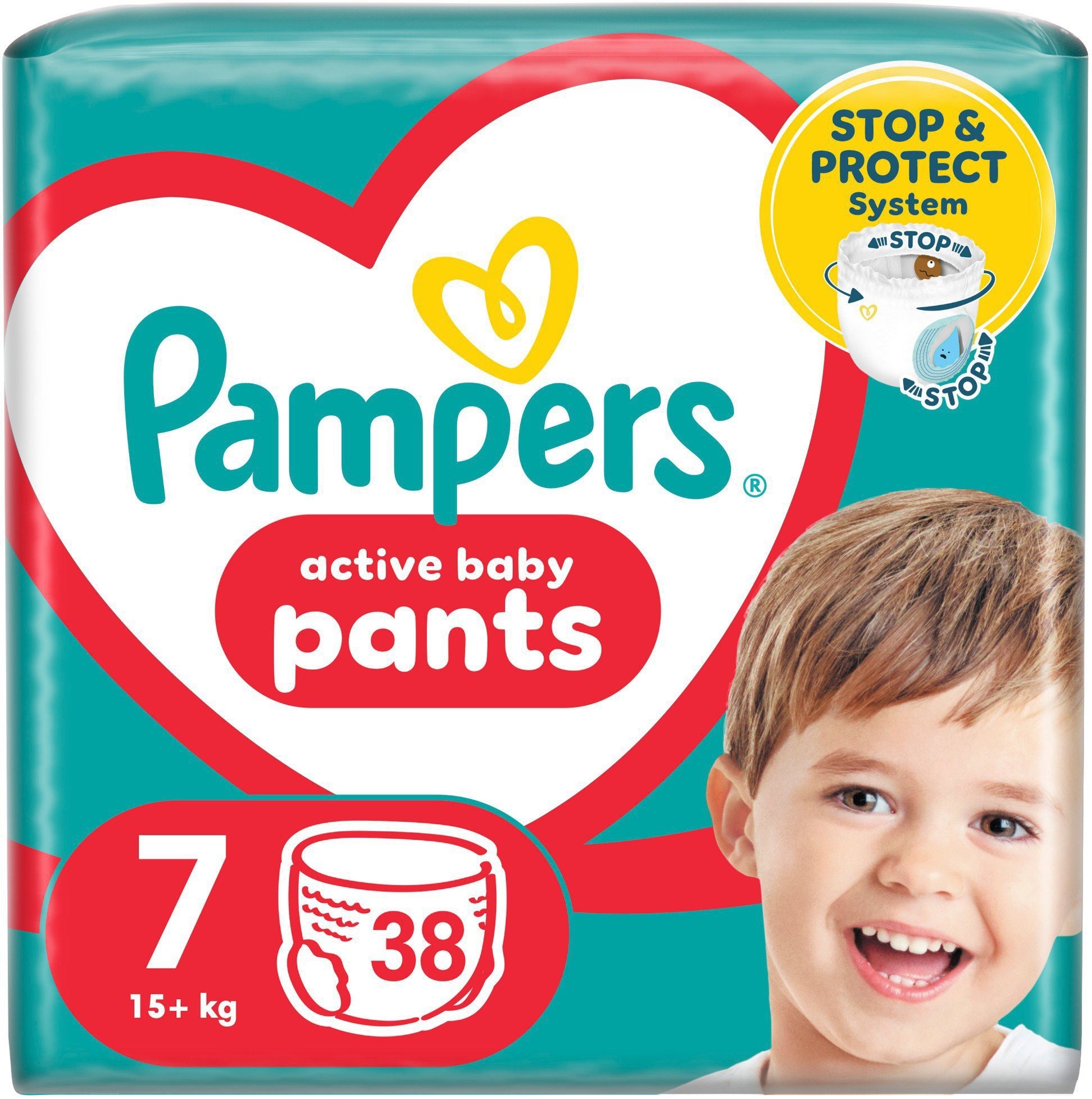 PAMPERS Active Baby Pants vel. 7 (38 ks)