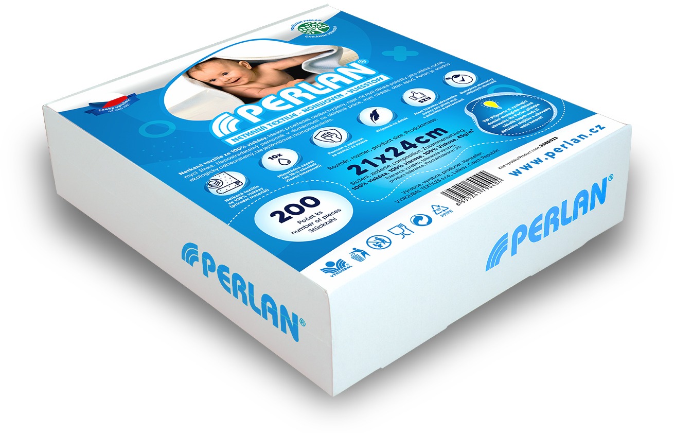 PERLAN netkaná textilie 45 g, 21 × 24 cm/200 ks