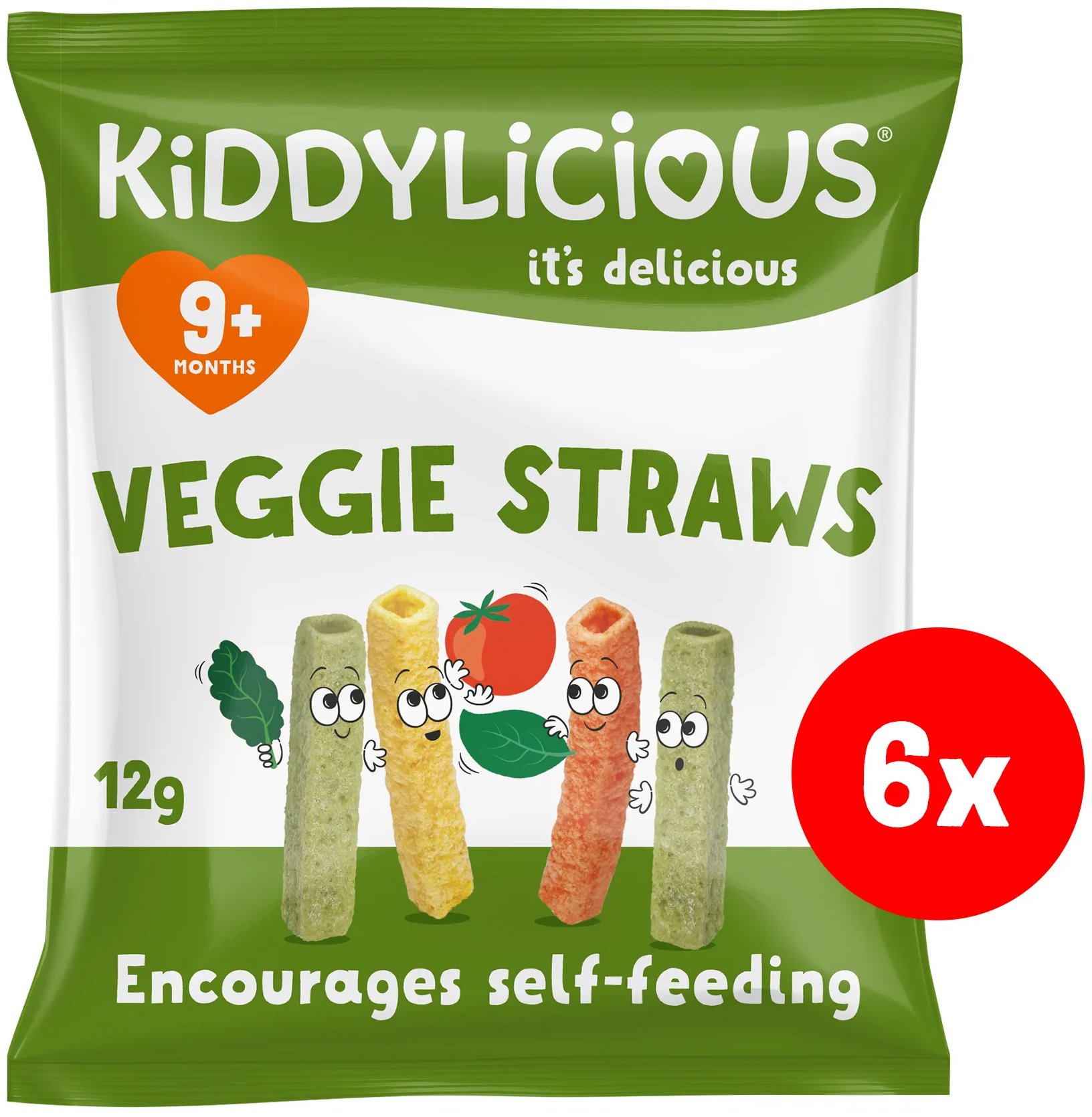Kiddylicious tyčinky zeleninové 72 g (6× 12 g)