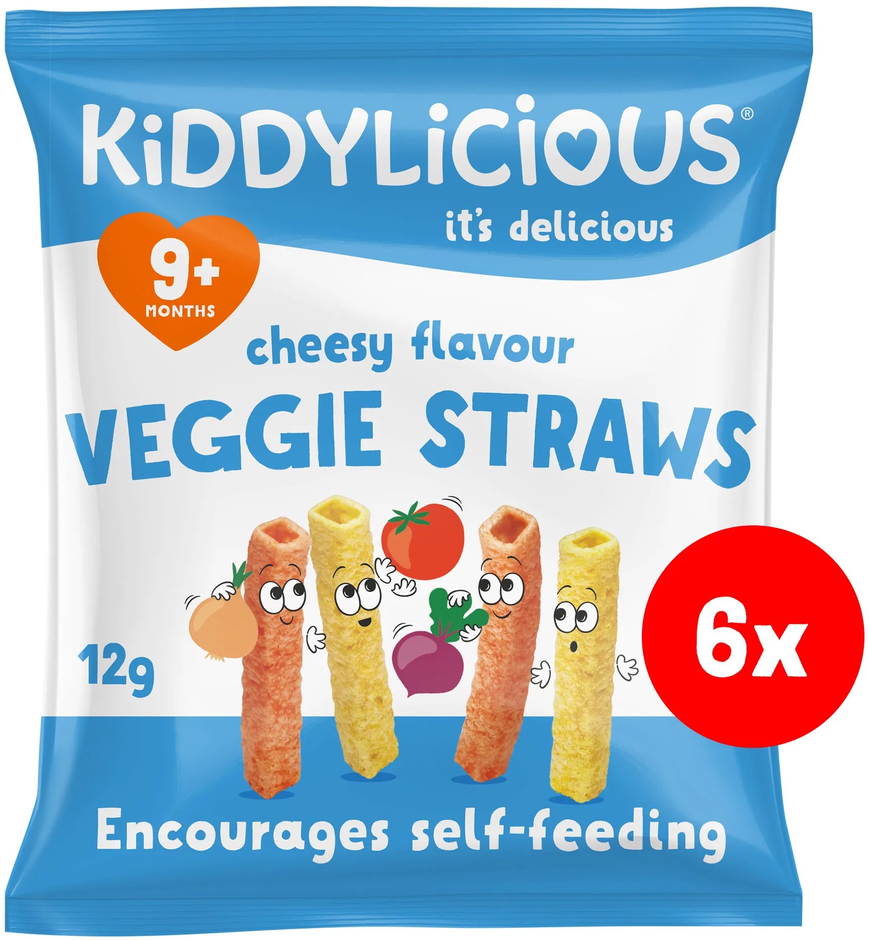 Kiddylicious tyčinky se sýrovou příchutí 72 g (6× 12 g)