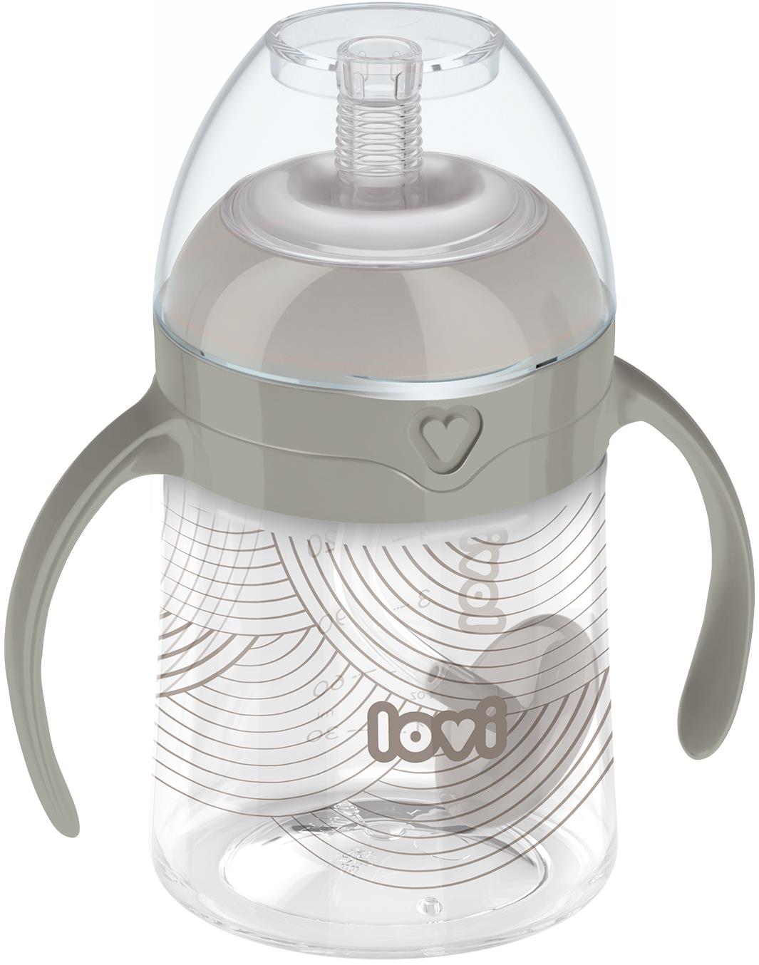 LOVI První hrneček se slámkou a závažím Harmony 150 ml