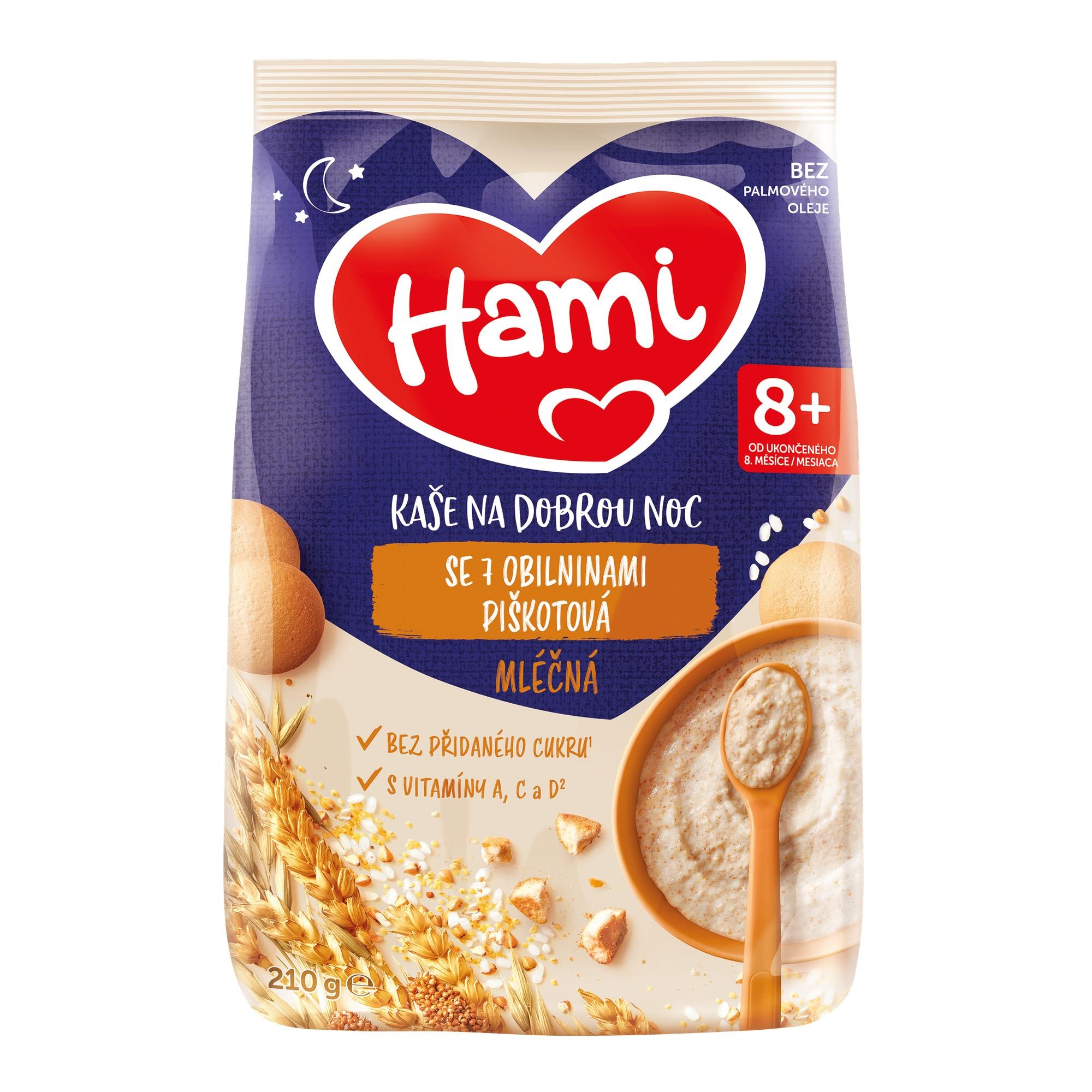 Hami mléčná kaše se 7 obilninami piškotová 210 g