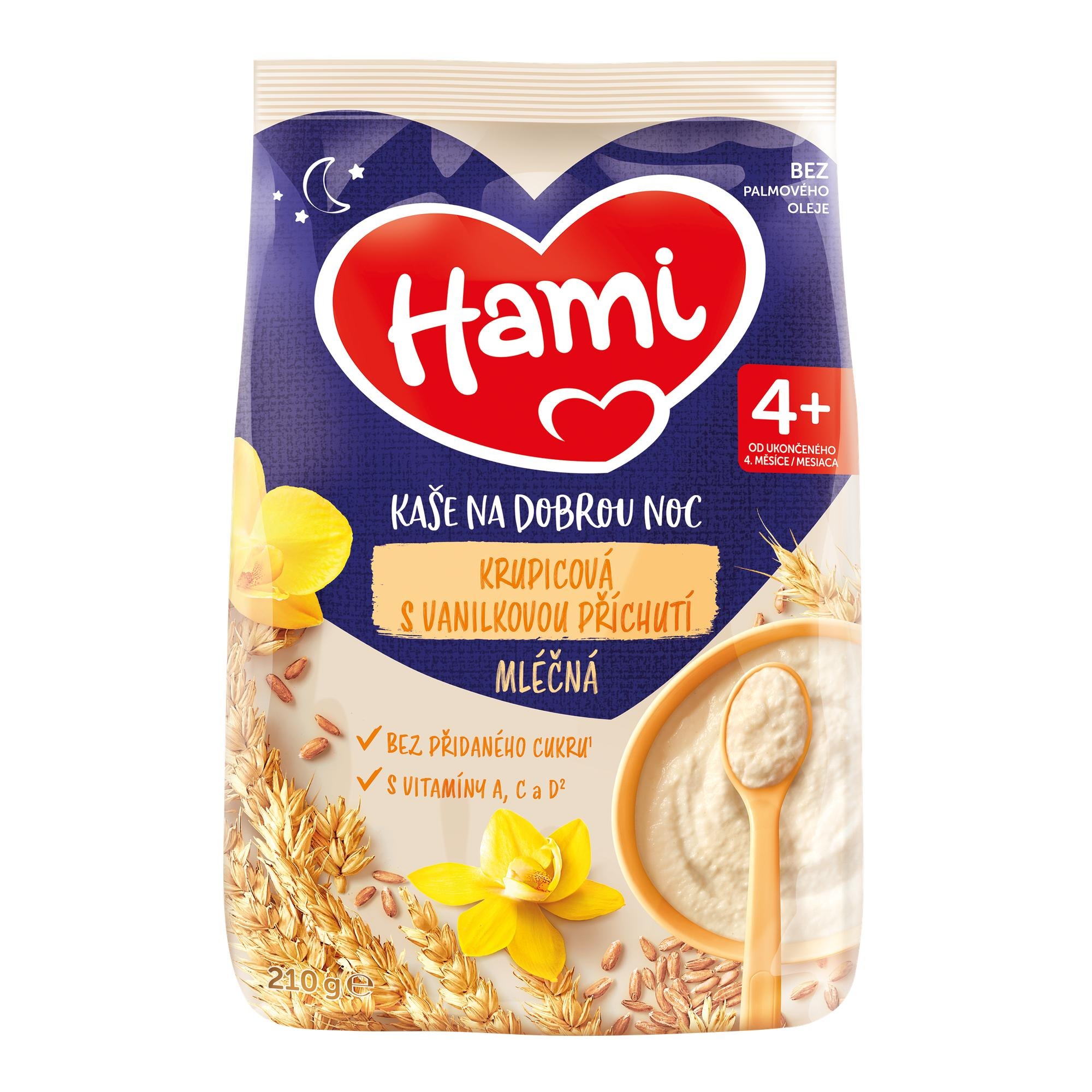 Hami mléčná kaše krupicová s vanilkovou příchutí 210 g