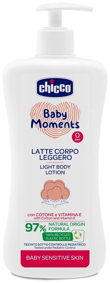 CHICCO Baby Moments Sensitive 97% přírodních složek 500 ml