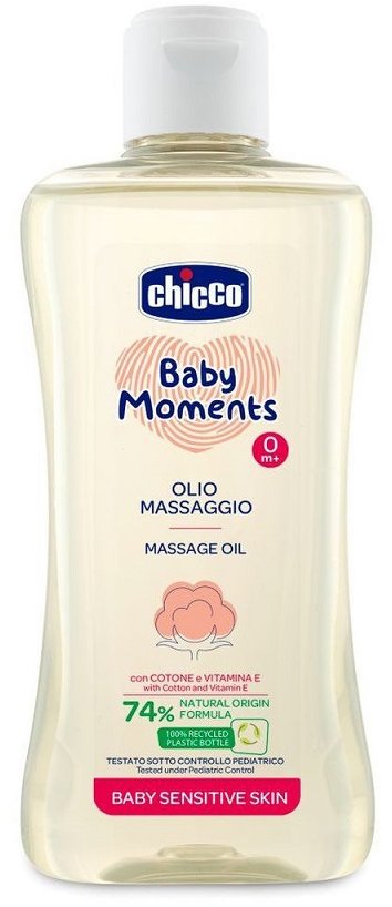 CHICCO Baby Moments Sensitive masážní olej 200 ml