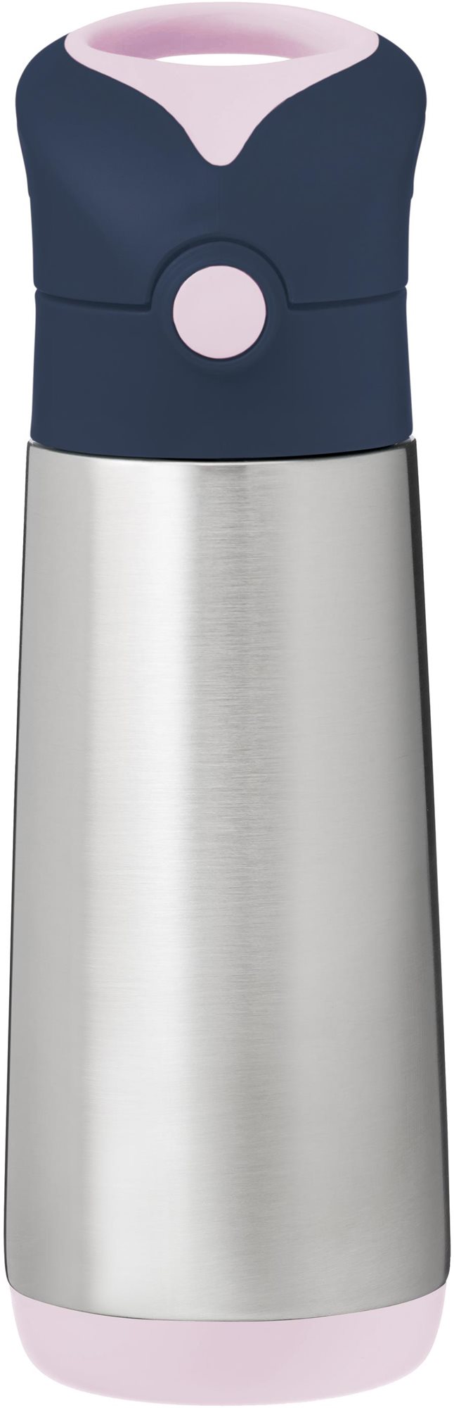b.box Termoska na pití s brčkem 500 ml indigo růžová
