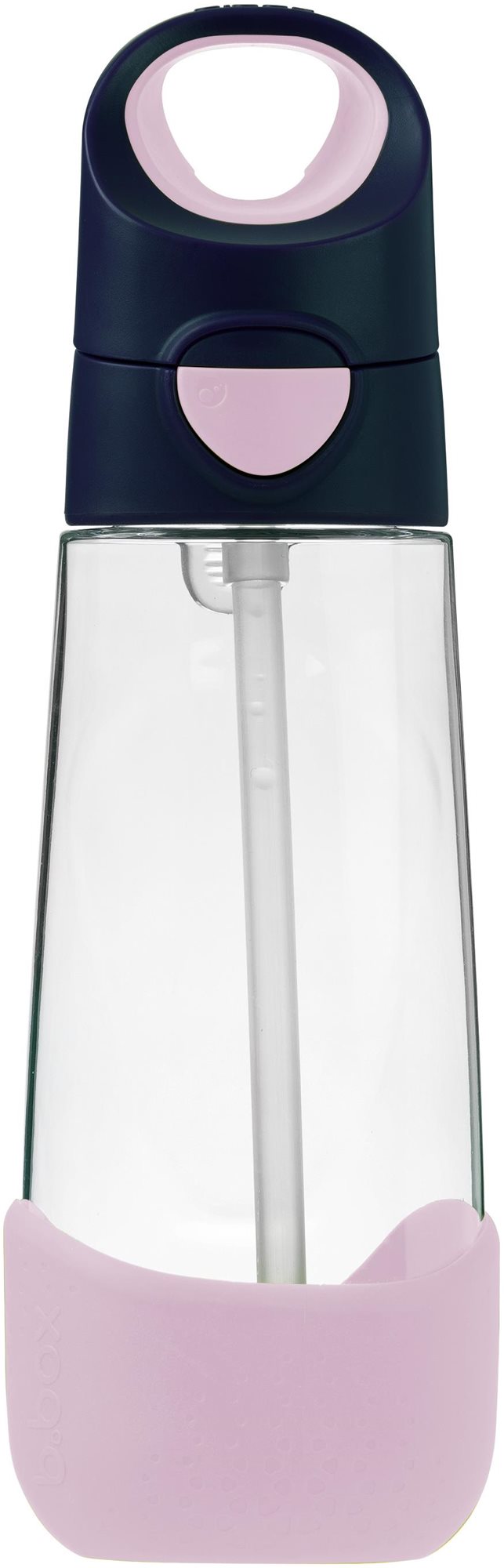 B.box Láhev na pití s brčkem 600 ml ingido růžová