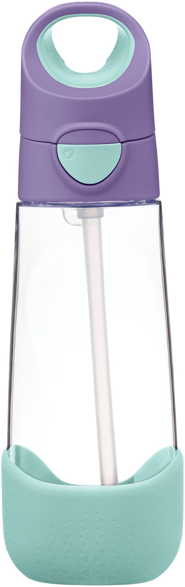 B.box Láhev na pití s brčkem 600 ml lilac pop