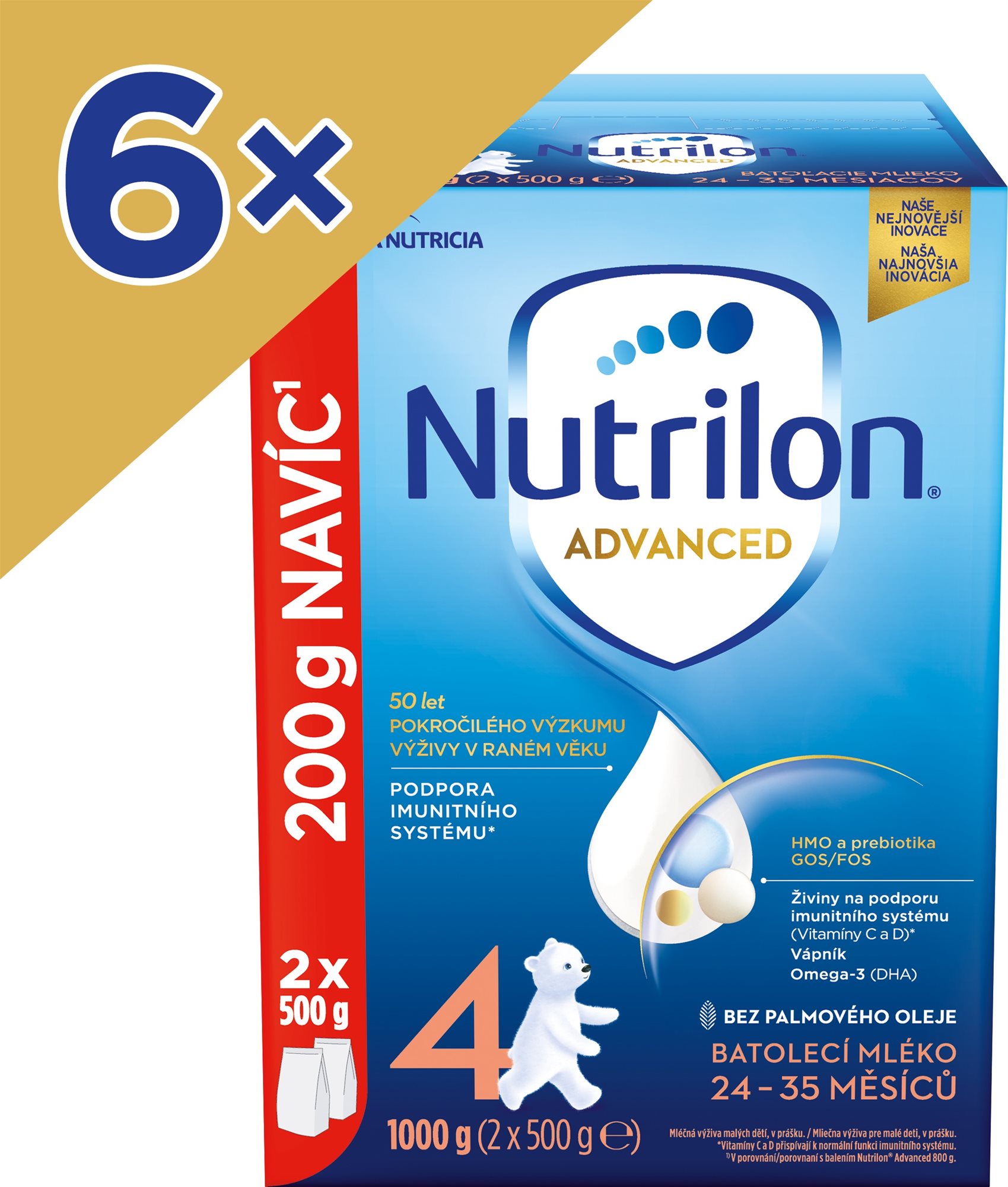 Nutrilon 4 Advanced batolecí mléko 6x 1 kg, 24+