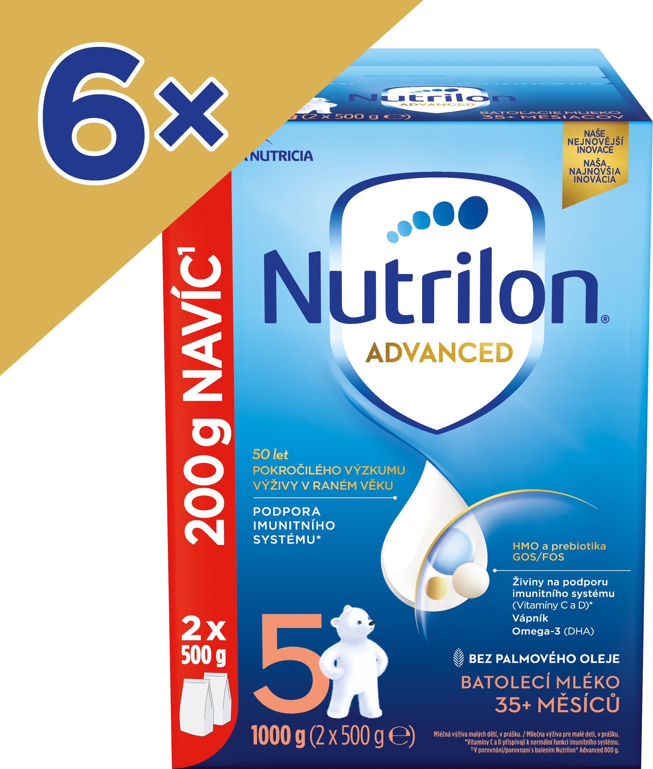 Nutrilon 5 Advanced batolecí mléko 6x 1 kg, 35+