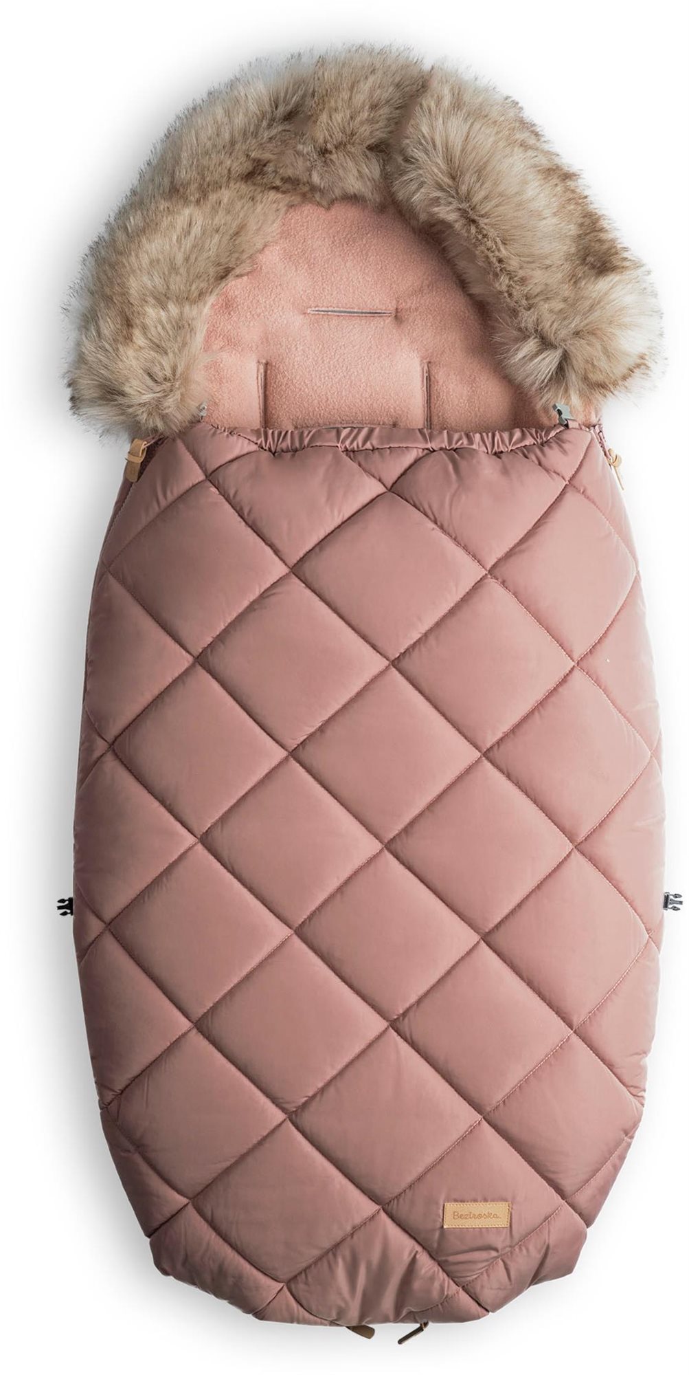 Beztroska fusak s kožešinou 110 cm pink powder