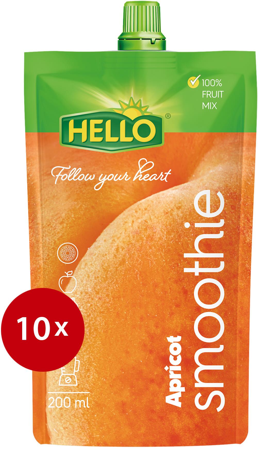 HELLO Smoothie Meruňka 10× 200 ml