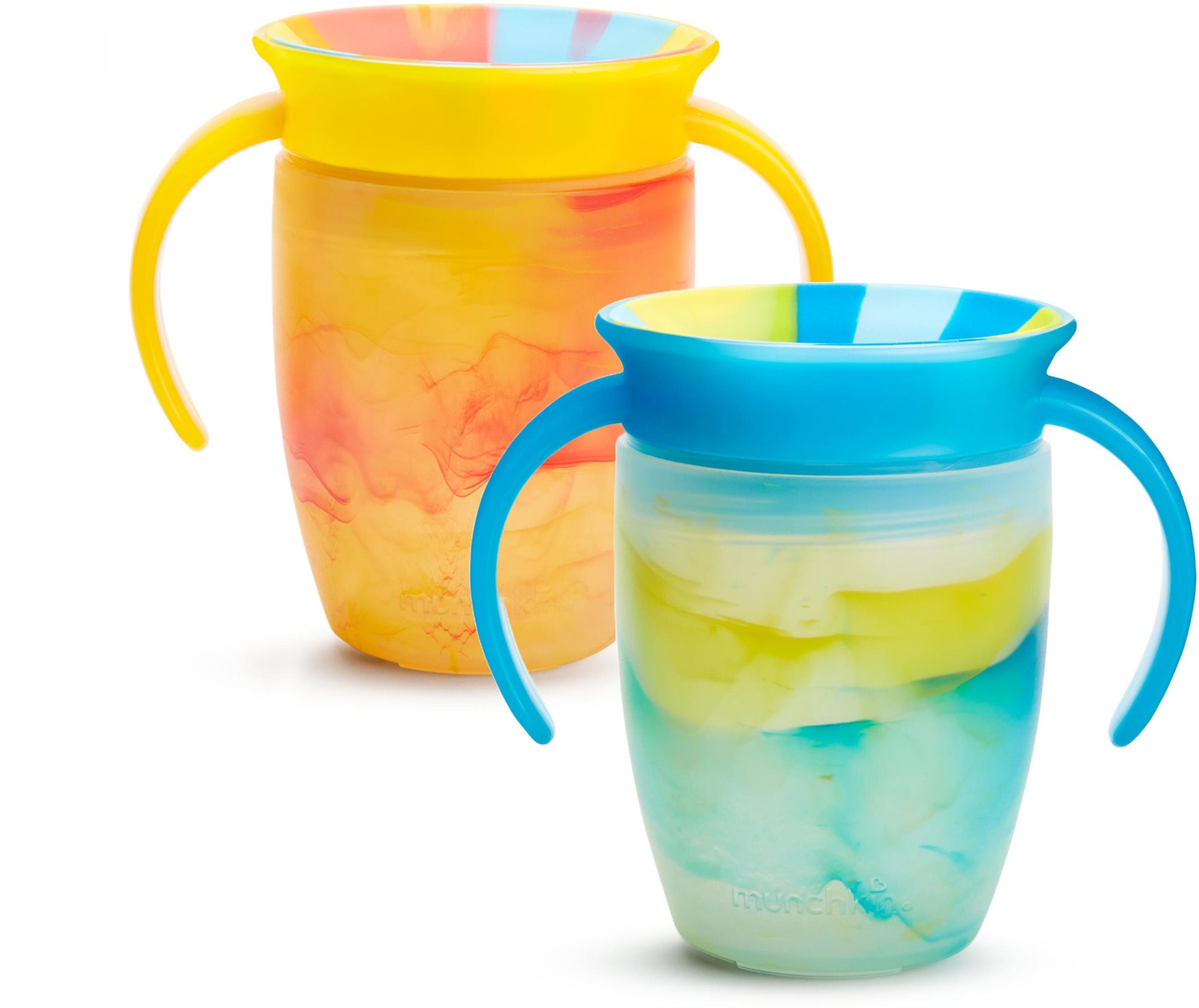 Munchkin Miracle 360° Tie Dye Cup Tropical žlutý a modrý 2 ks, 207 ml