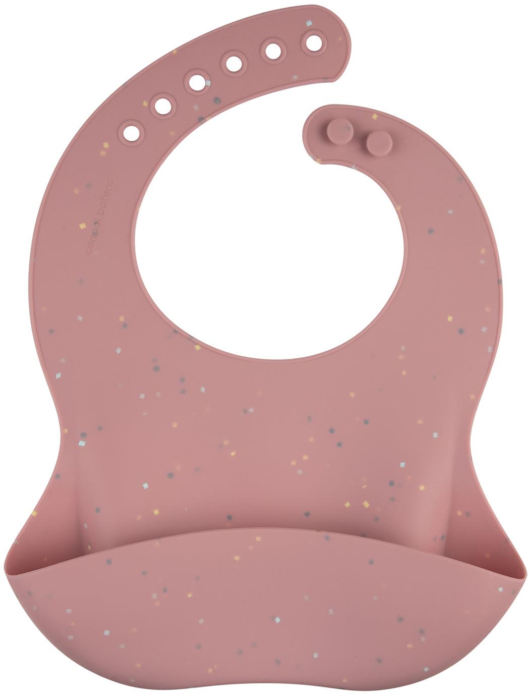 Canpol babies Bryndák silikonový s kapsou Dots růžový