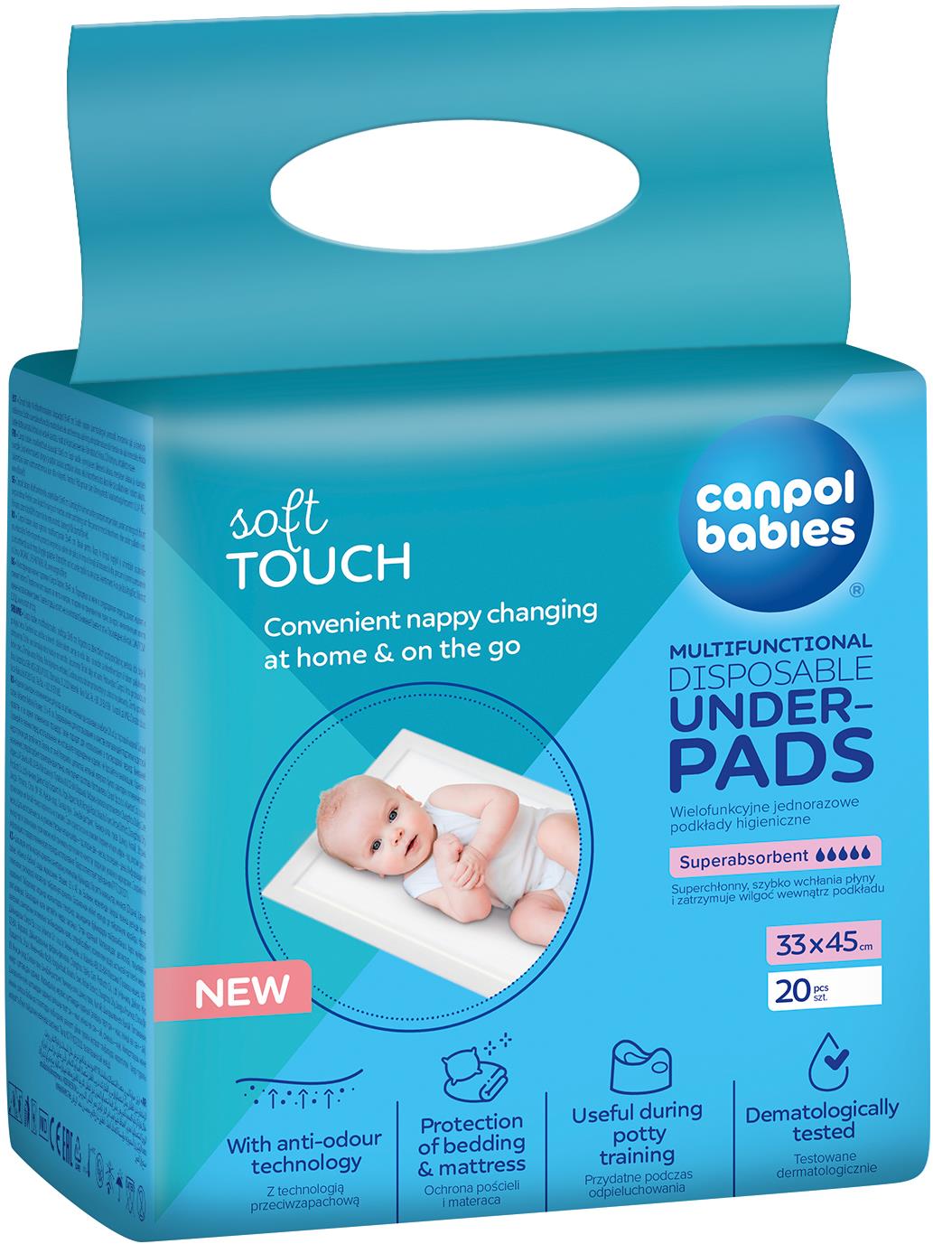 Canpol babies multifunkční hygienické podložky 33 × 45cm 20ks