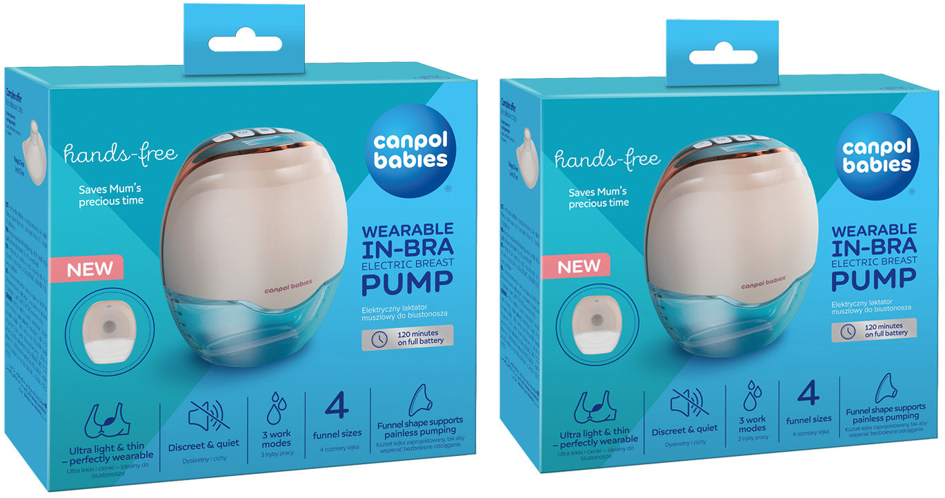 Canpol babies elektrická odsávačka mateřského mléka Hands-Free, 2 ks