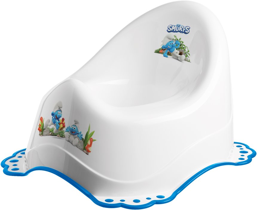MALTEX The Smurfs s protiskluzem bílý/modrý