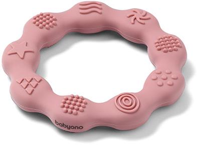 BabyOno silikonový kroužek růžový