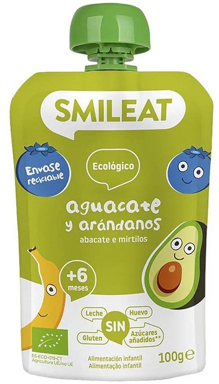 SMILEAT Bio kapsička jablko, banán, avokádo a borůvky 100 g