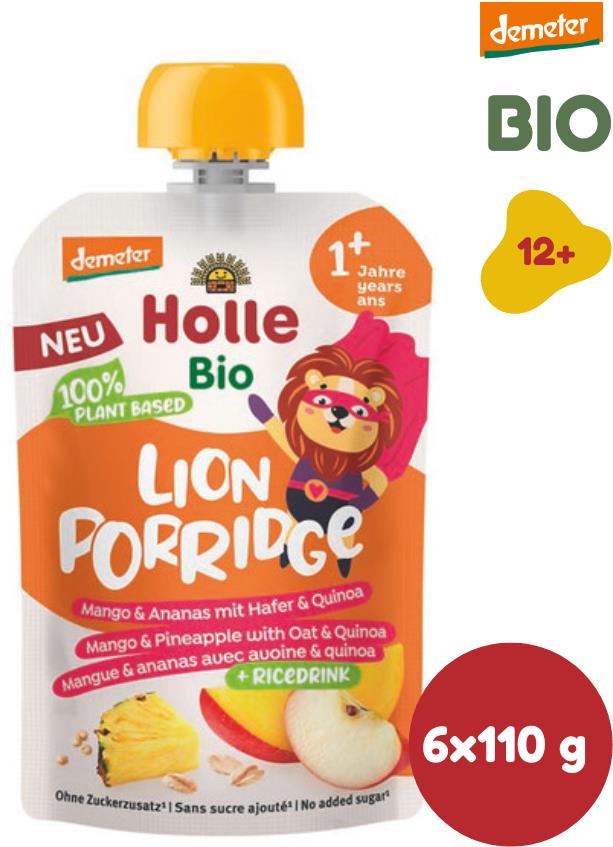 HOLLE Bio Demeter Lion porridge 6 × 110 g