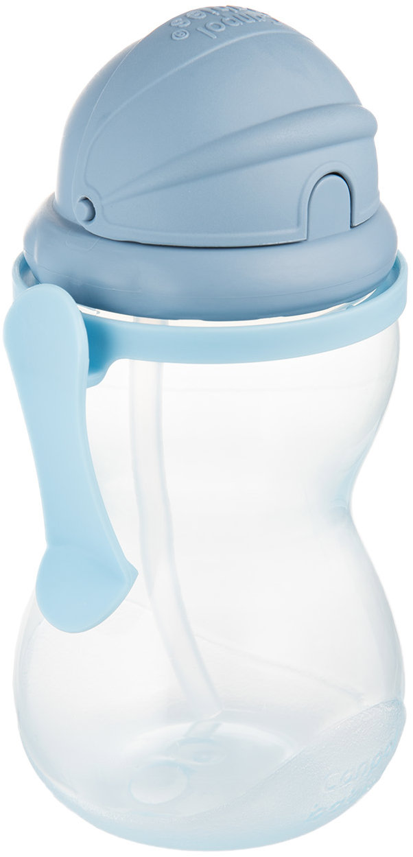Canpol babies Láhev sportovní se slámkou 370 ml modrá
