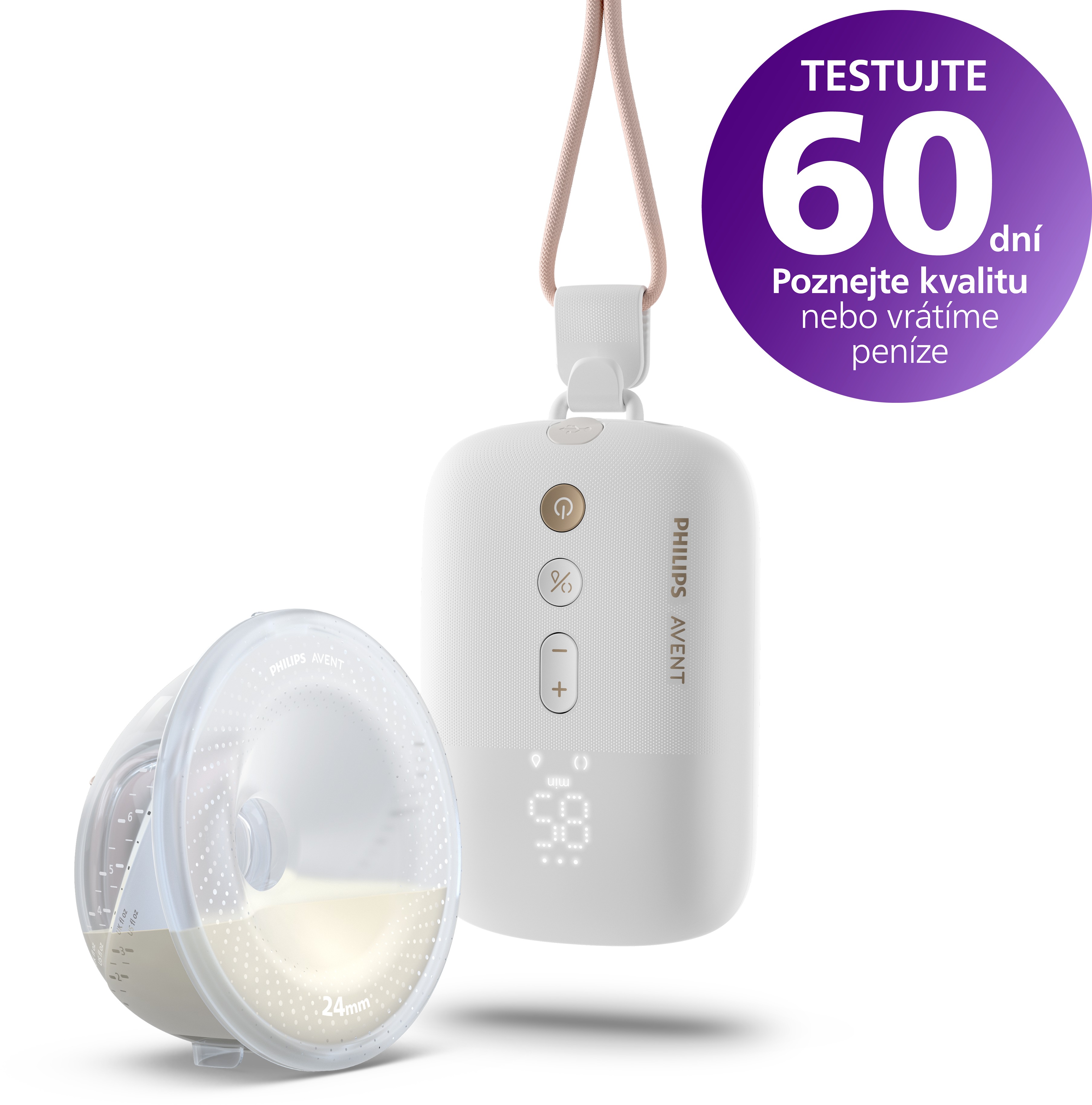 Elektrická odsávačka mateřského mléka Philips Avent Hands-Free Premium Plus SCF531/11
