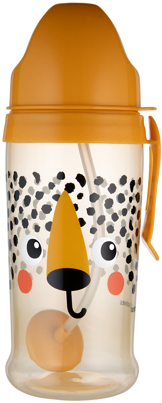 Canpol babies Nevylévací hrneček se slámkou a závažím BabiesBoo 350 ml Gepard