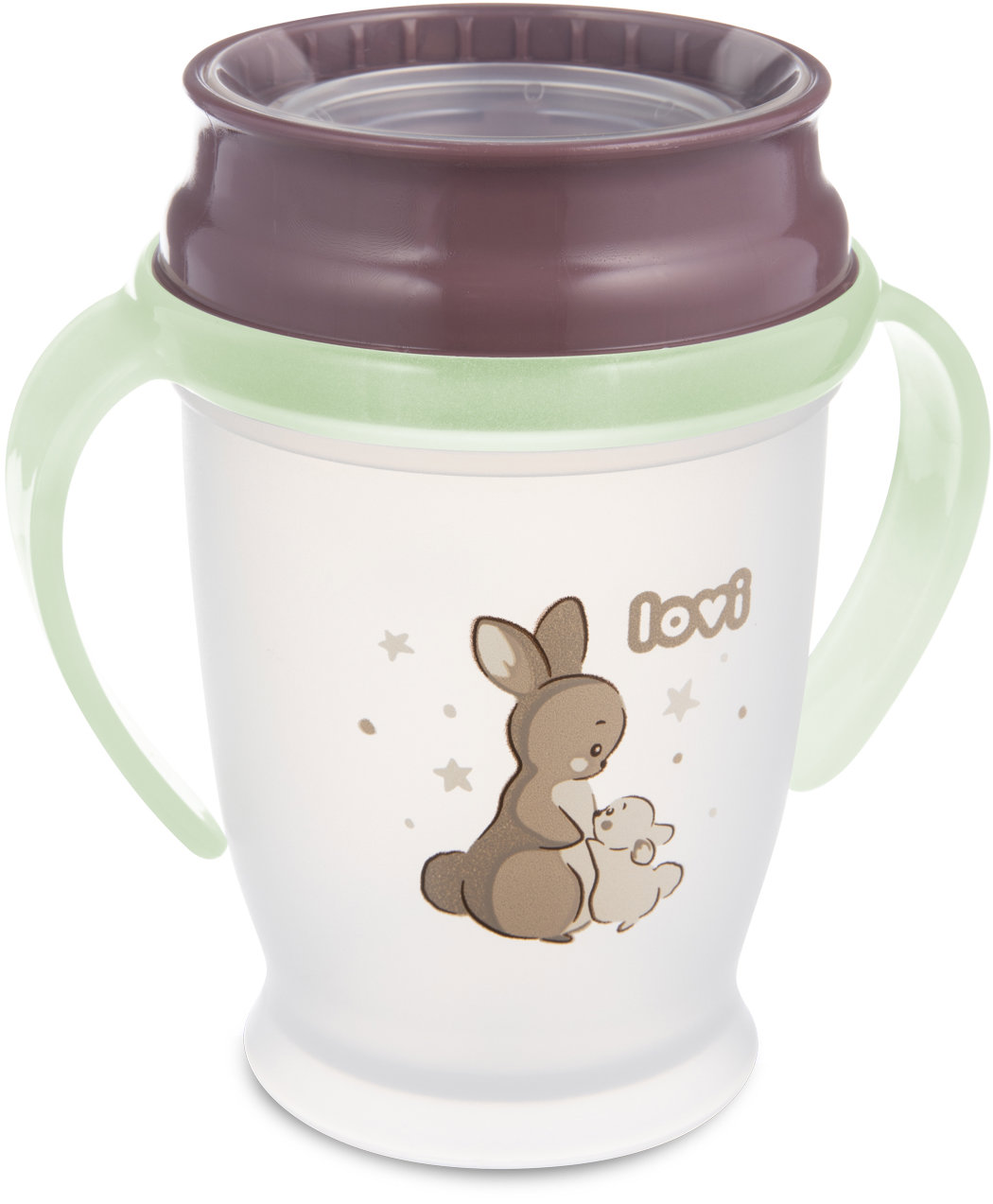 LOVI Hrneček 360° se svítícími úchyty Night&Day 250 ml holka