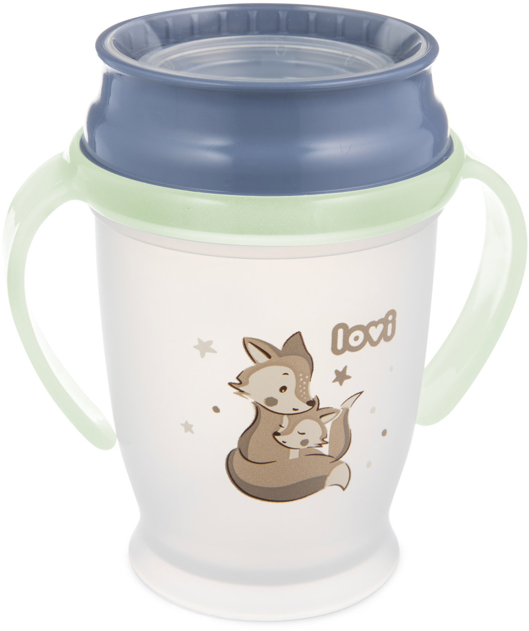 LOVI Hrneček 360° se svítícími úchyty Night&Day 250 ml kluk