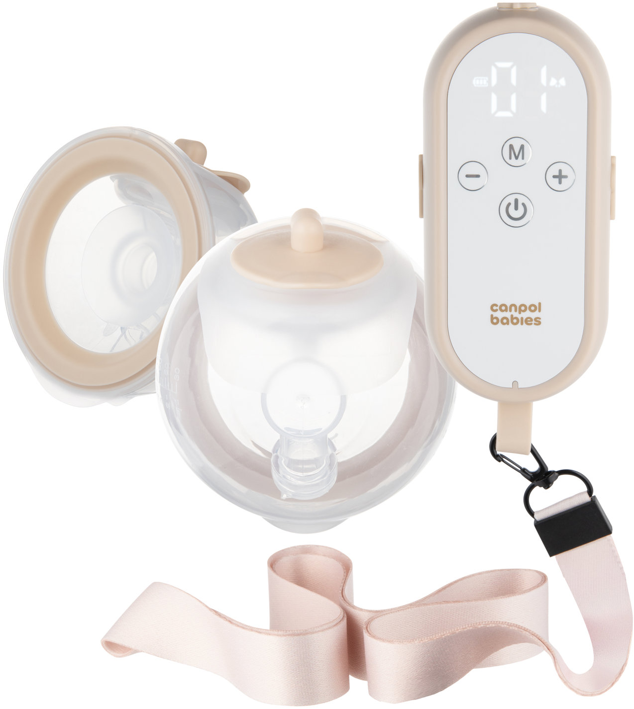 Canpol babies Dvojitá elektrická hands-free odsávačka mateřského mléka do podprsenky MilkShell