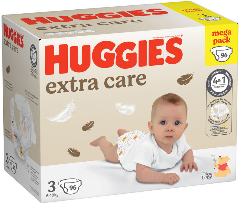 HUGGIES Extra Care vel. 3 (96 ks)